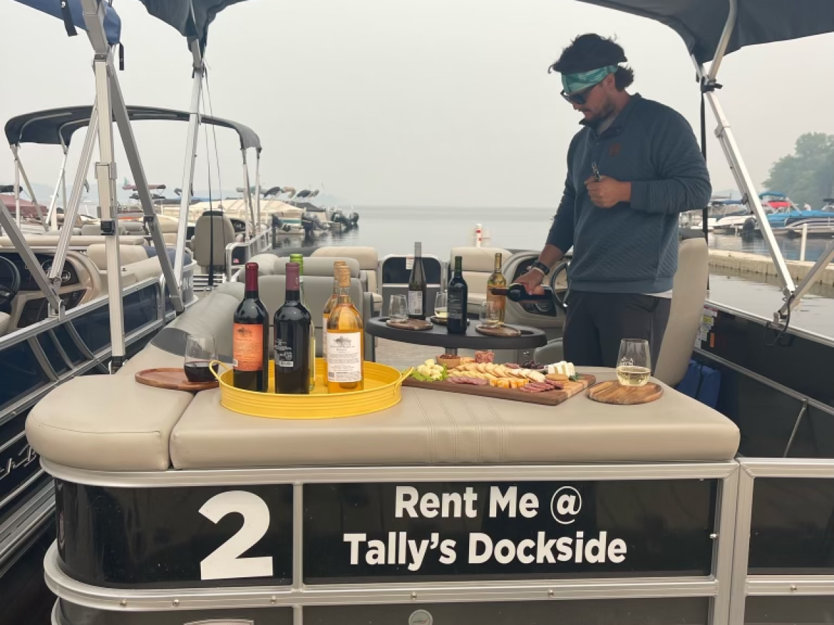 a person sitting on a boat
