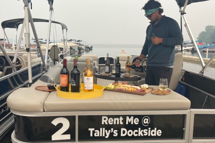 a person sitting on a boat