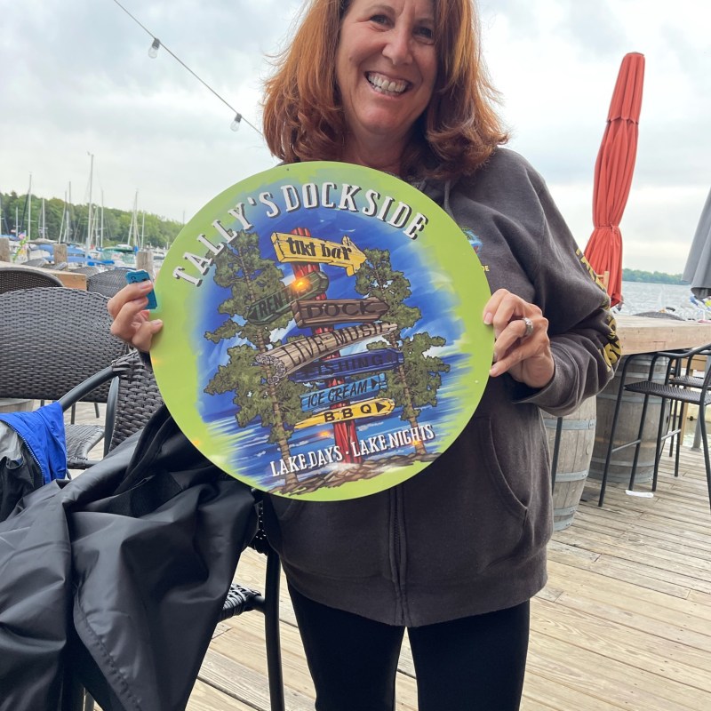 a person holding a frisbee