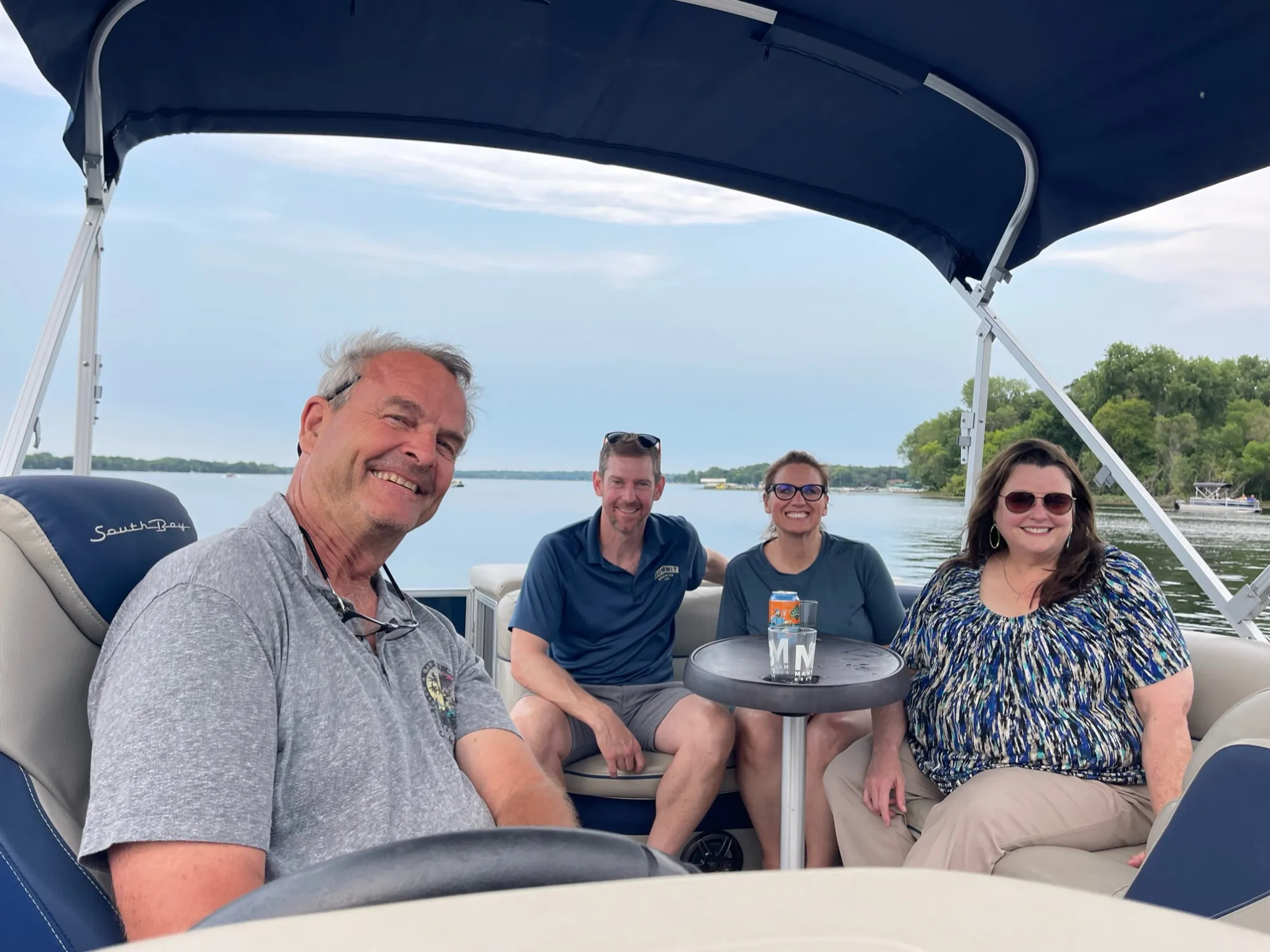 a group of people on a boat