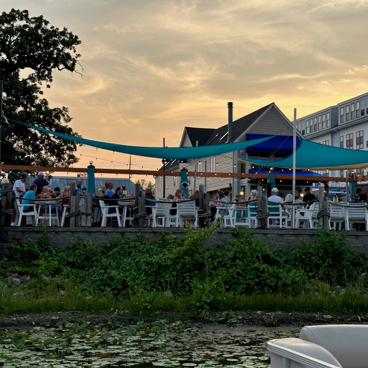 a group of people in front of a building