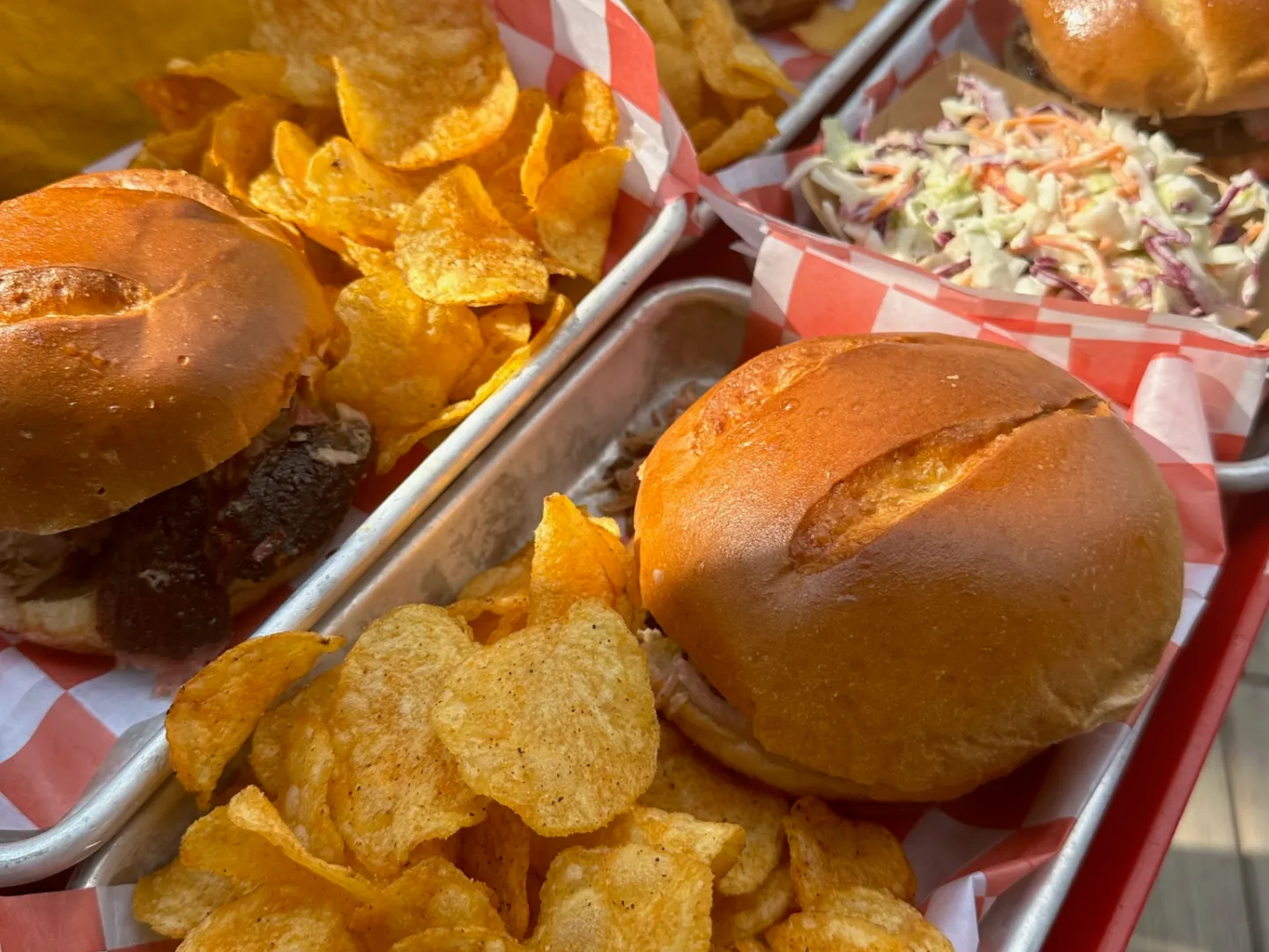 a tray of food on a table