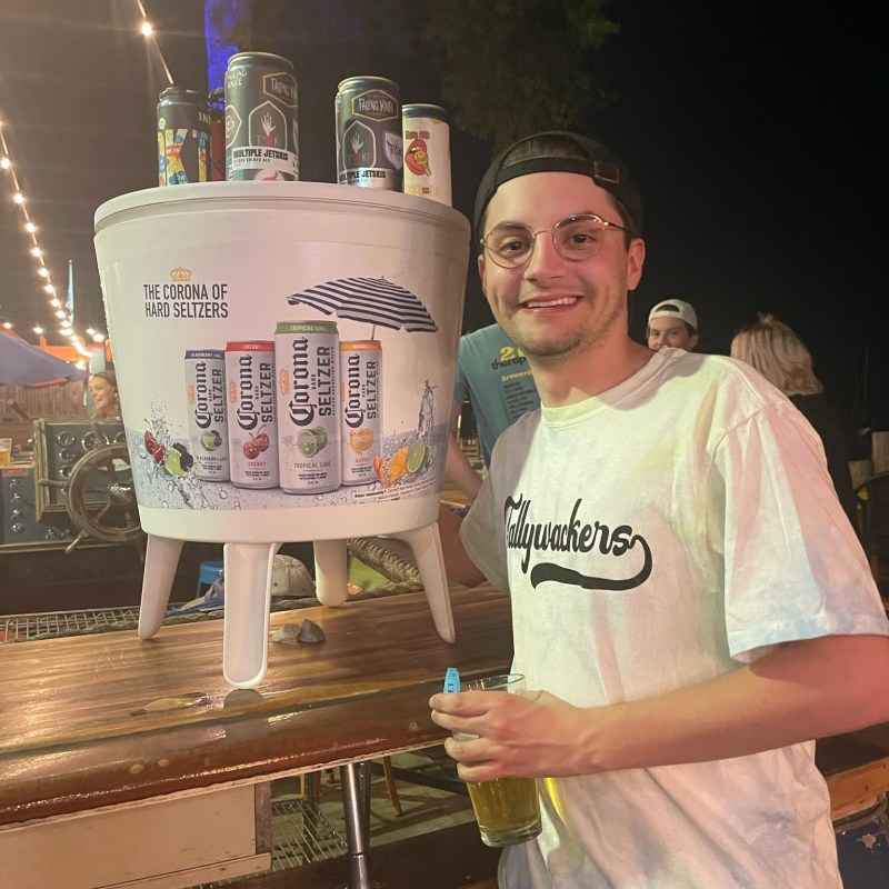 a person standing posing for the camera